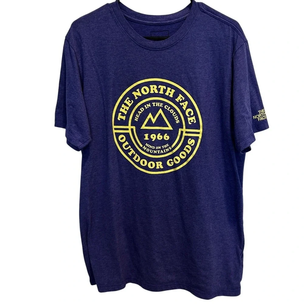 The North Face Graphic Tee Large Mens Purple Outdoor Goods 1966‎ Short Sleeve